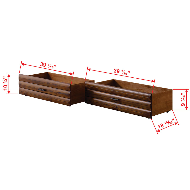 Donco Trading Company Kids Bed Components Underbed Storage Drawer 2105-RWRS IMAGE 3