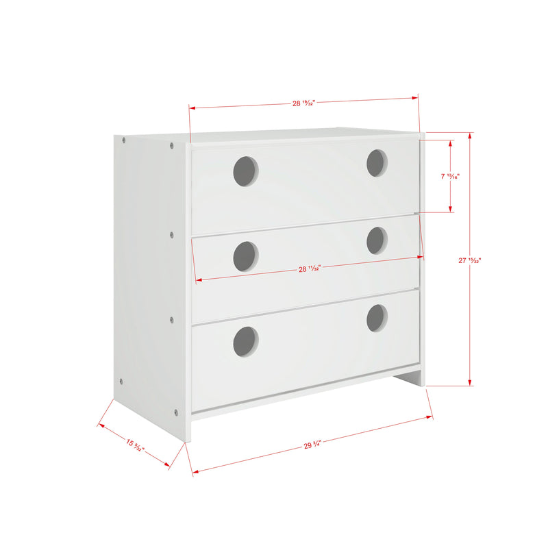Donco Trading Company Kids Chests 3 Drawers 780B-TW IMAGE 2