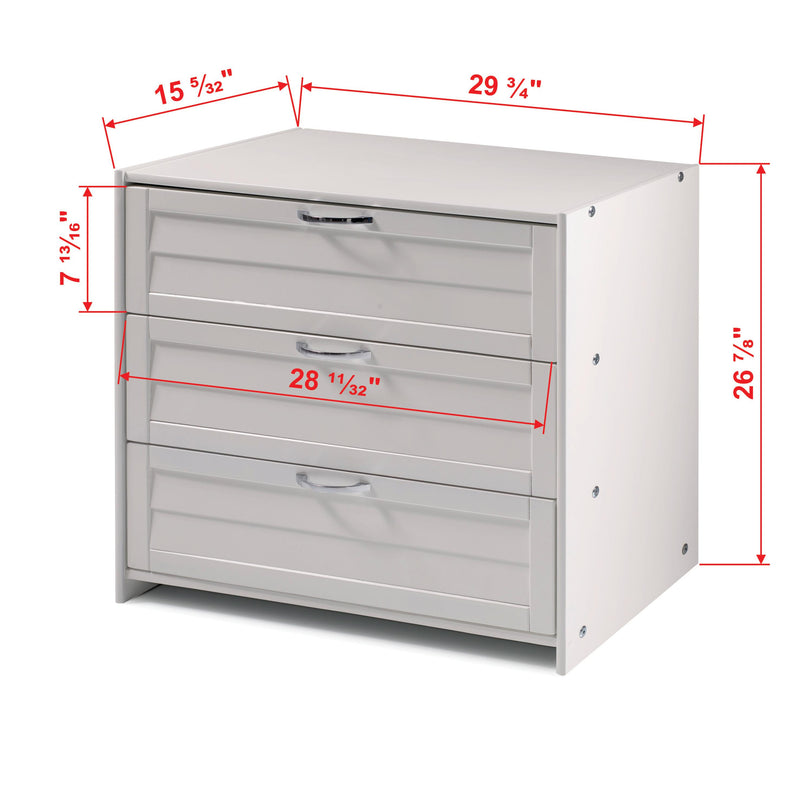 Donco Trading Company Kids Chests 3 Drawers 790-BW IMAGE 3