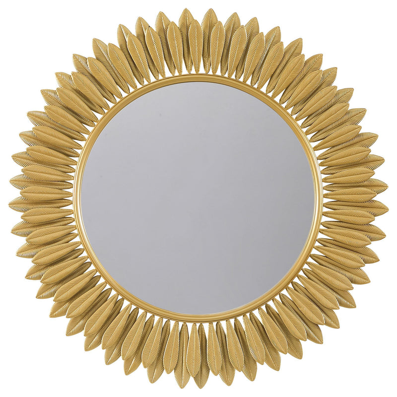 Coaster Furniture Tuscany 961449 35 x 35 Inch Sunburst Wall Mirror - Gold IMAGE 1