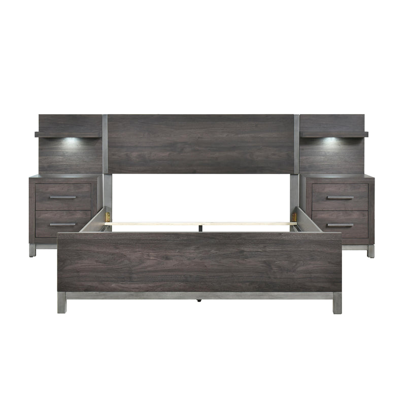 Homelegance Zephyr 1577DGK-1EK*WB 5pc Set Eastern King Wall Bed (EK+2NS+2NS-P) IMAGE 2