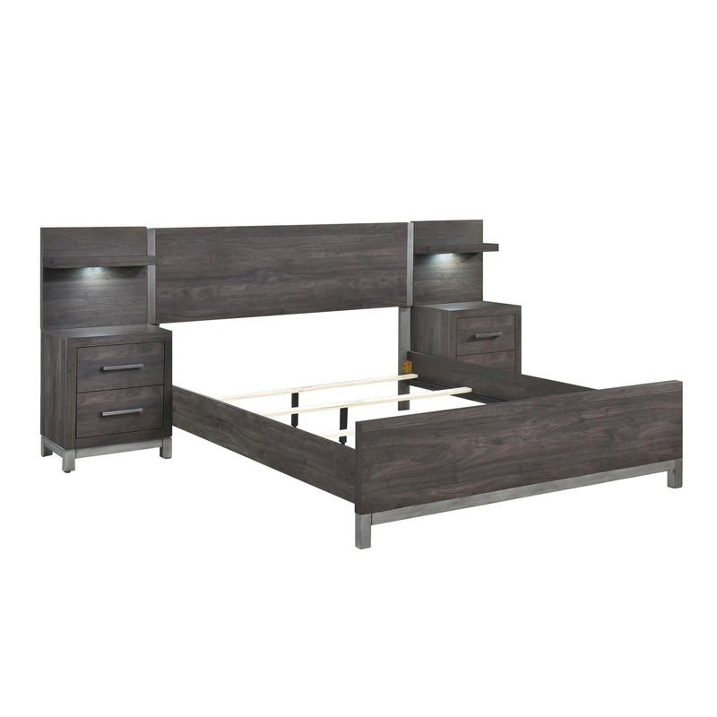 Homelegance Zephyr 1577DGK-1EK*WB 5pc Set Eastern King Wall Bed (EK+2NS+2NS-P) IMAGE 4