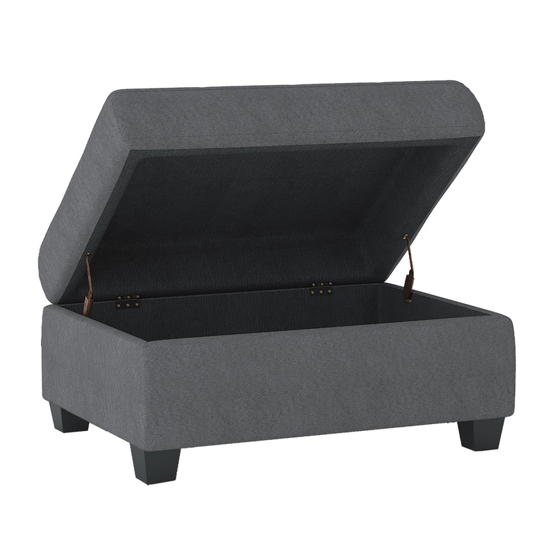 Homelegance Maston 9507DGY*3OT 3 pc Reversible Sectional with Drop-Down Cup Holders and Storage Ottoman IMAGE 8