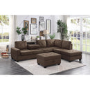 Homelegance Maston 9507CHC*3OT 3 pc Reversible Sectional with Drop-Down Cup Holders and Storage Ottoman IMAGE 10