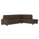 Homelegance Maston 9507CHC*3OT 3 pc Reversible Sectional with Drop-Down Cup Holders and Storage Ottoman IMAGE 2
