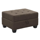 Homelegance Maston 9507CHC*3OT 3 pc Reversible Sectional with Drop-Down Cup Holders and Storage Ottoman IMAGE 7
