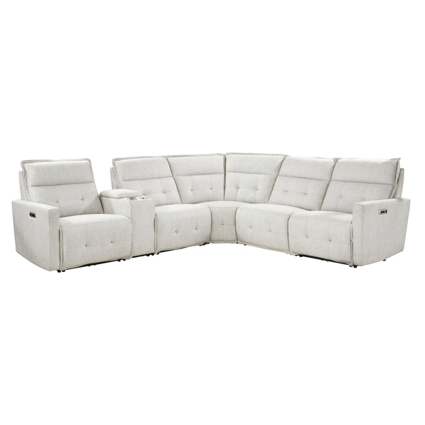 Homelegance Salida 9444HMP*6SCPWH 6 pc Modular Power Reclining Sectional with Power Headrests IMAGE 1