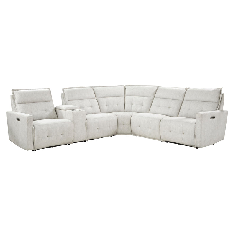 Homelegance Salida 9444HMP*6SCPWH 6 pc Modular Power Reclining Sectional with Power Headrests IMAGE 1