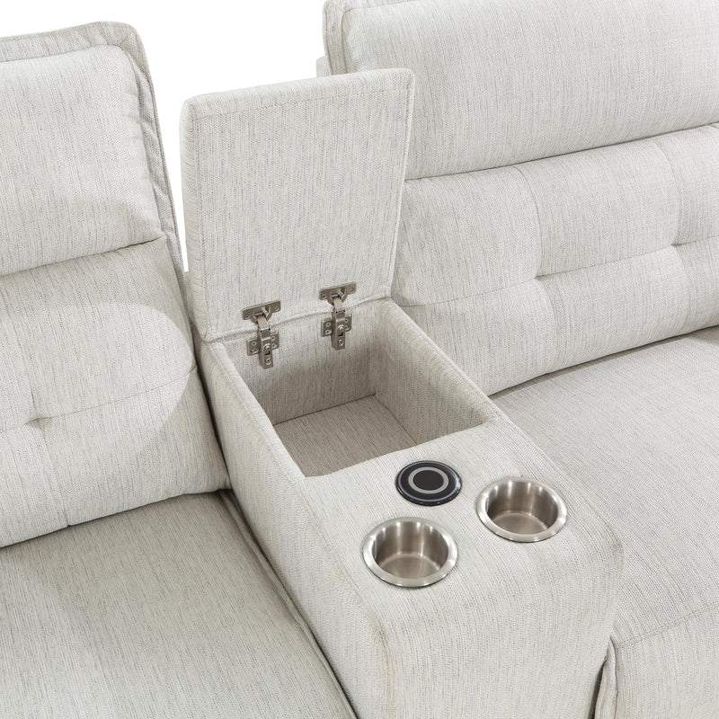 Homelegance Salida 9444HMP*6SCPWH 6 pc Modular Power Reclining Sectional with Power Headrests IMAGE 4
