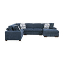 Homelegance Raife 9624BU*52LRC 5 pc Sectional with Right Chaise and Storage Ottoman IMAGE 3