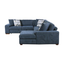 Homelegance Raife 9624BU*52LRC 5 pc Sectional with Right Chaise and Storage Ottoman IMAGE 4