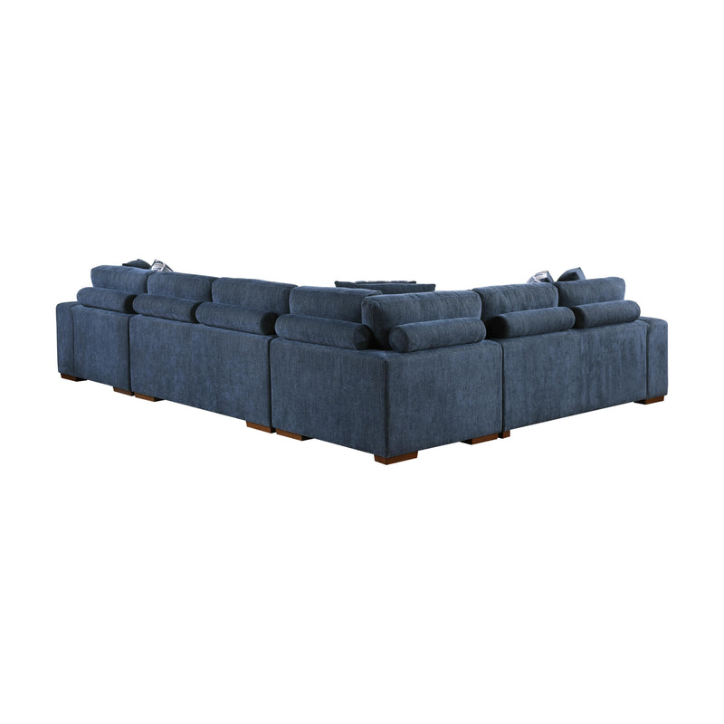 Homelegance Raife 9624BU*52LRC 5 pc Sectional with Right Chaise and Storage Ottoman IMAGE 5