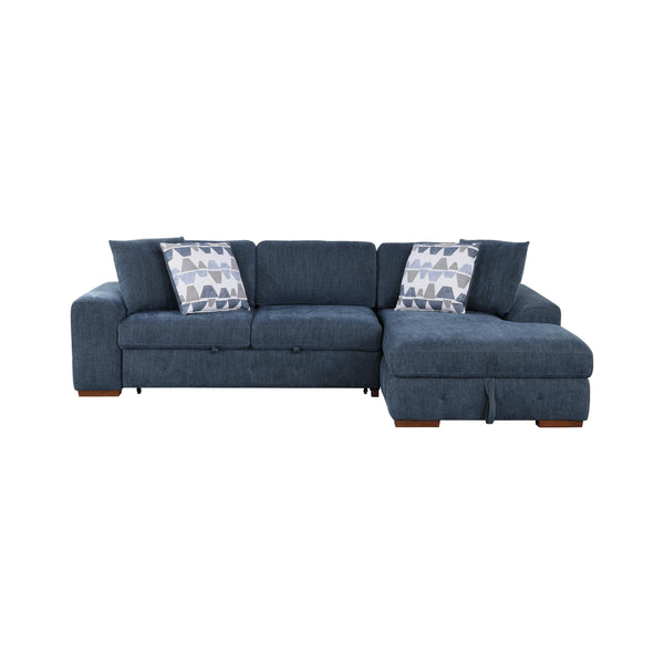 Homelegance Raife 9624BU*22LRC 2 pc Sectional with Right Chaise IMAGE 1
