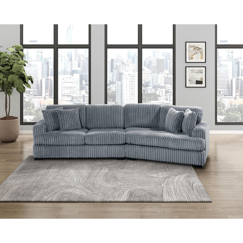 Homelegance 9623GY*22LRU 2 pc Sectional with Right Cuddler IMAGE 11
