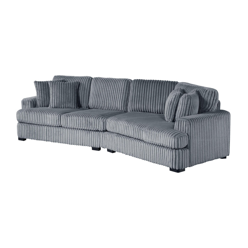 Homelegance 9623GY*22LRU 2 pc Sectional with Right Cuddler IMAGE 2