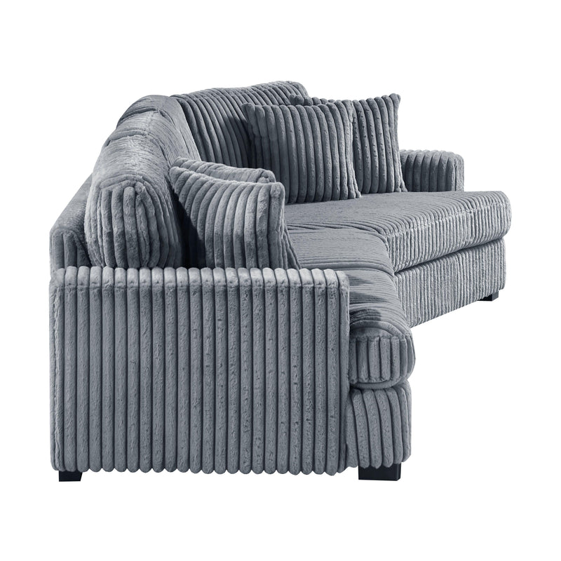 Homelegance 9623GY*22LRU 2 pc Sectional with Right Cuddler IMAGE 3