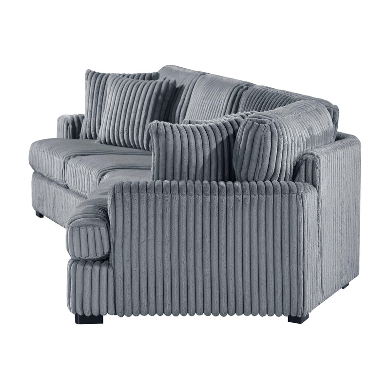 Homelegance 9623GY*22LRU 2 pc Sectional with Right Cuddler IMAGE 4