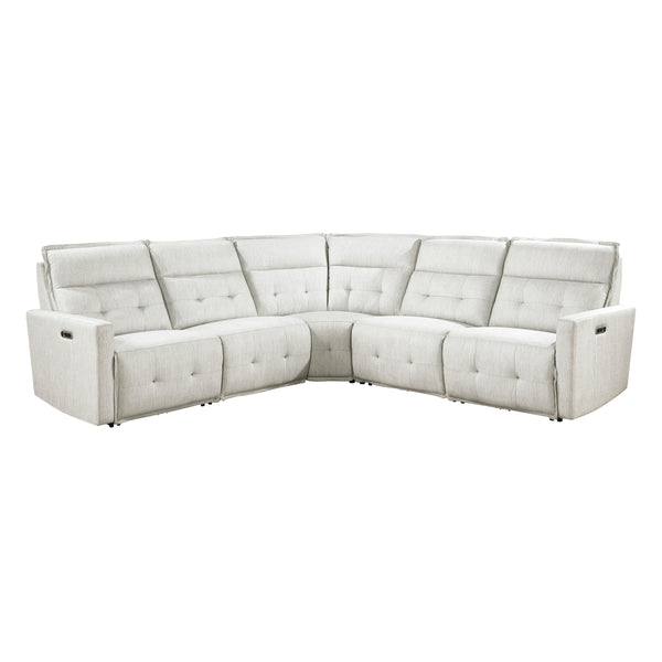 Homelegance Salida 9444HMP*5SCPWH 5 pc Modular Power Reclining Sectional with Power Headrests IMAGE 1
