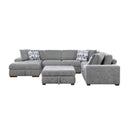Homelegance Raife 9624GY*5LC2R 5 pc Sectional with Left Chaise and Storage Ottoman IMAGE 2