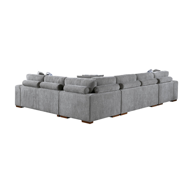 Homelegance Raife 9624GY*5LC2R 5 pc Sectional with Left Chaise and Storage Ottoman IMAGE 5
