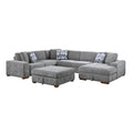 Homelegance Raife 9624GY*52LRC 5 pc Sectional with Right Chaise and Storage Ottoman IMAGE 1
