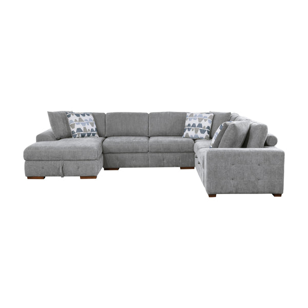 Homelegance Raife 9624GY*42RLC 4 pc Sectional with Left Chaise IMAGE 1