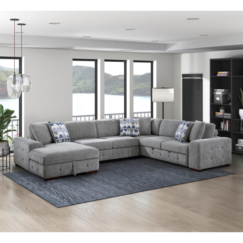 Homelegance Raife 9624GY*42RLC 4 pc Sectional with Left Chaise IMAGE 5