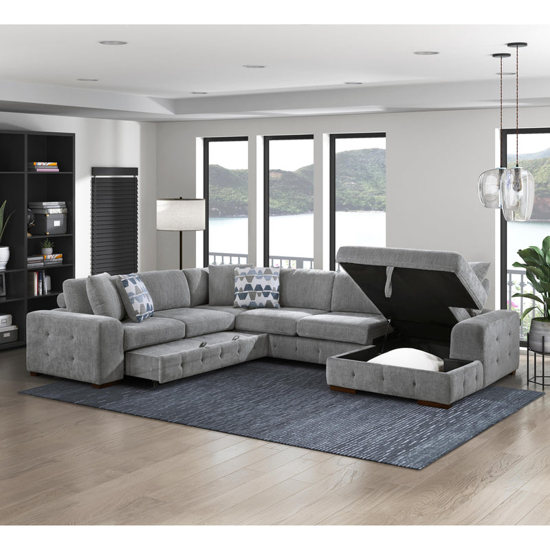 Homelegance Raife 9624GY*42LRC 4 pc Sectional with Right Chaise IMAGE 6