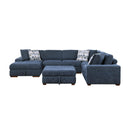 Homelegance Raife 9624BU*5LC2R 5 pc Sectional with Left Chaise and Storage Ottoman IMAGE 2