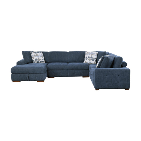 Homelegance Raife 9624BU*42RLC 4 pc Sectional with Left Chaise IMAGE 1