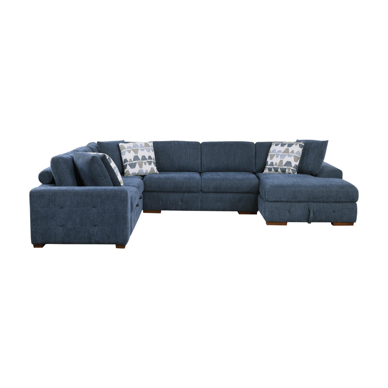 Homelegance Raife 9624BU*42LRC 4 pc Sectional with Right Chaise IMAGE 1