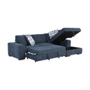 Homelegance Raife 9624BU*32LRC 3 pc Sectional with Right Chaise and Ottoman IMAGE 10