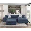 Homelegance Raife 9624BU*32LRC 3 pc Sectional with Right Chaise and Ottoman IMAGE 14