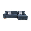 Homelegance Raife 9624BU*32LRC 3 pc Sectional with Right Chaise and Ottoman IMAGE 3
