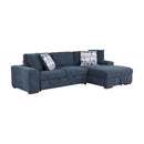 Homelegance Raife 9624BU*32LRC 3 pc Sectional with Right Chaise and Ottoman IMAGE 4