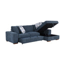 Homelegance Raife 9624BU*32LRC 3 pc Sectional with Right Chaise and Ottoman IMAGE 8