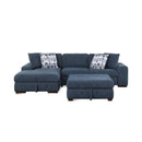 Homelegance Raife 9624BU*3LC2R 3 pc Sectional with Left Chaise and Ottoman IMAGE 2