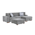 Homelegance Raife 9624GY*32LRC 3 pc Sectional with Right Chaise and Ottoman IMAGE 1