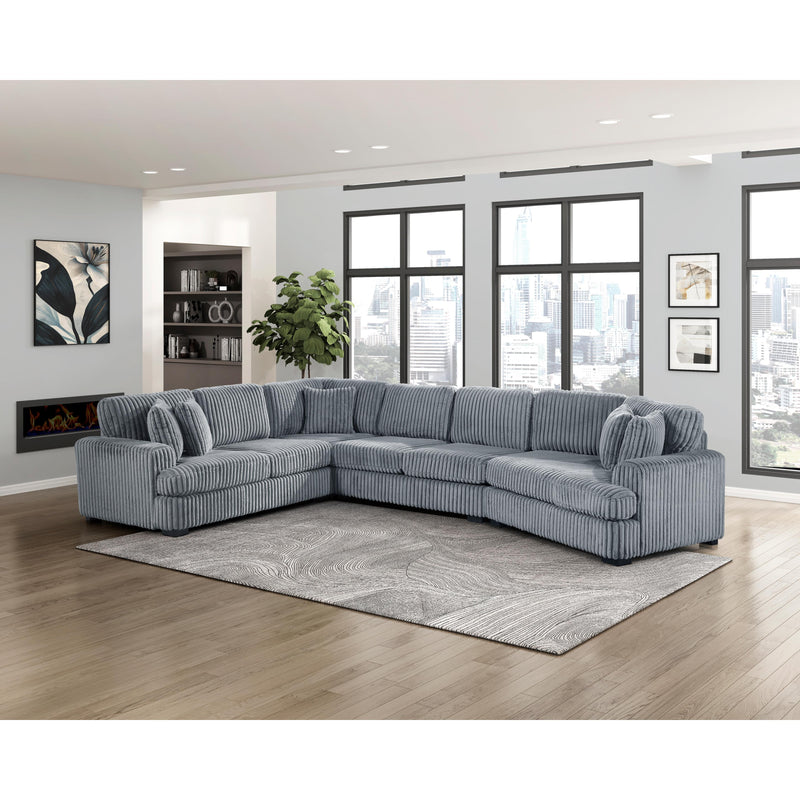 Homelegance 9623GY*42LRU 4 pc Sectional with Right Cuddler IMAGE 10