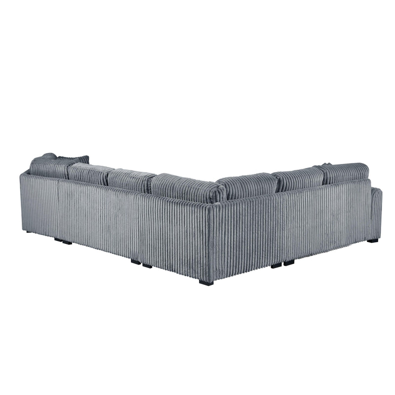 Homelegance 9623GY*42LRU 4 pc Sectional with Right Cuddler IMAGE 4