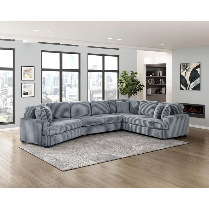 Homelegance 9623GY*4LU2R 4 pc Sectional with Left Cuddler IMAGE 10