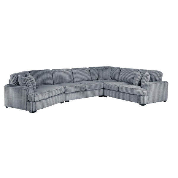 Homelegance 9623GY*4LU2R 4 pc Sectional with Left Cuddler IMAGE 1