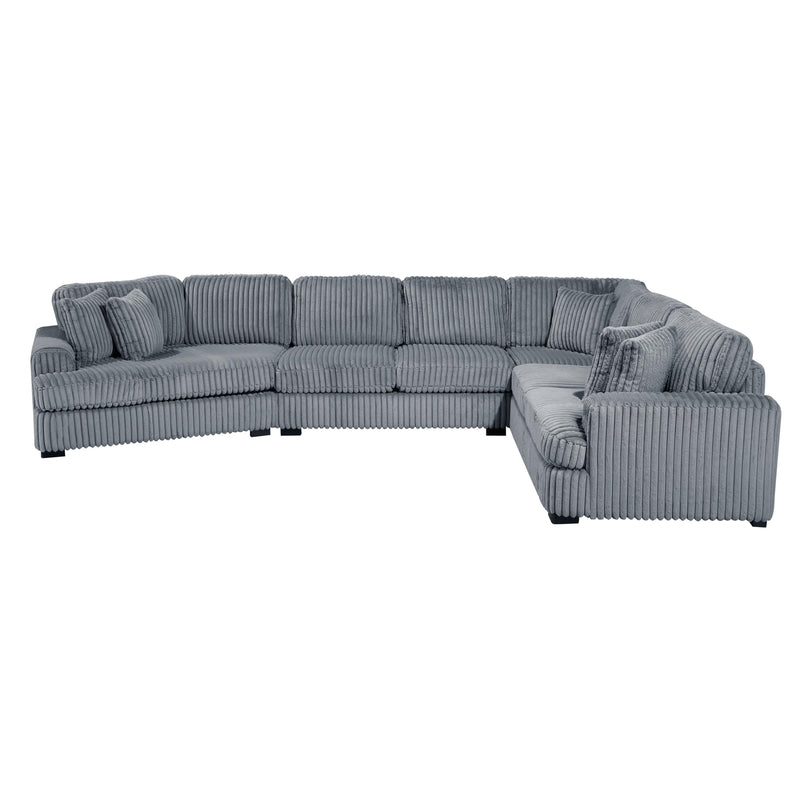 Homelegance 9623GY*4LU2R 4 pc Sectional with Left Cuddler IMAGE 2