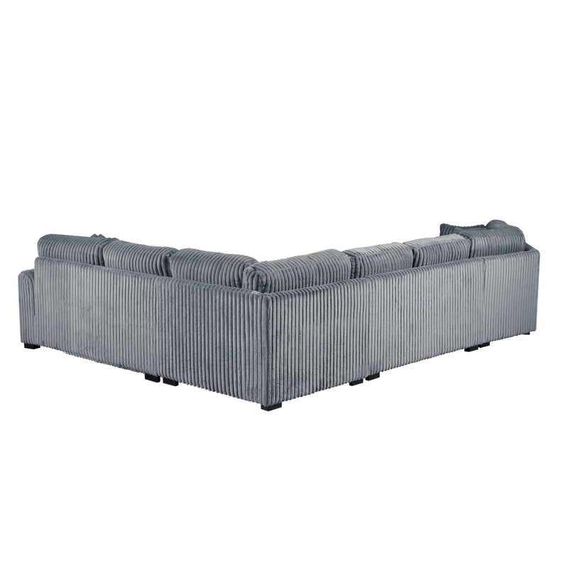 Homelegance 9623GY*4LU2R 4 pc Sectional with Left Cuddler IMAGE 4