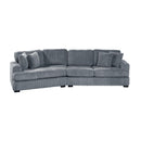 Homelegance 9623GY*2LU2R 2 pc Sectional with Left Cuddler IMAGE 1