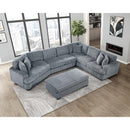 Homelegance 9623GY*5LU2R 5 pc Sectional with Left Cuddler and Ottoman IMAGE 10