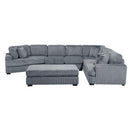 Homelegance 9623GY*5LU2R 5 pc Sectional with Left Cuddler and Ottoman IMAGE 2