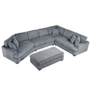 Homelegance 9623GY*5LU2R 5 pc Sectional with Left Cuddler and Ottoman IMAGE 3