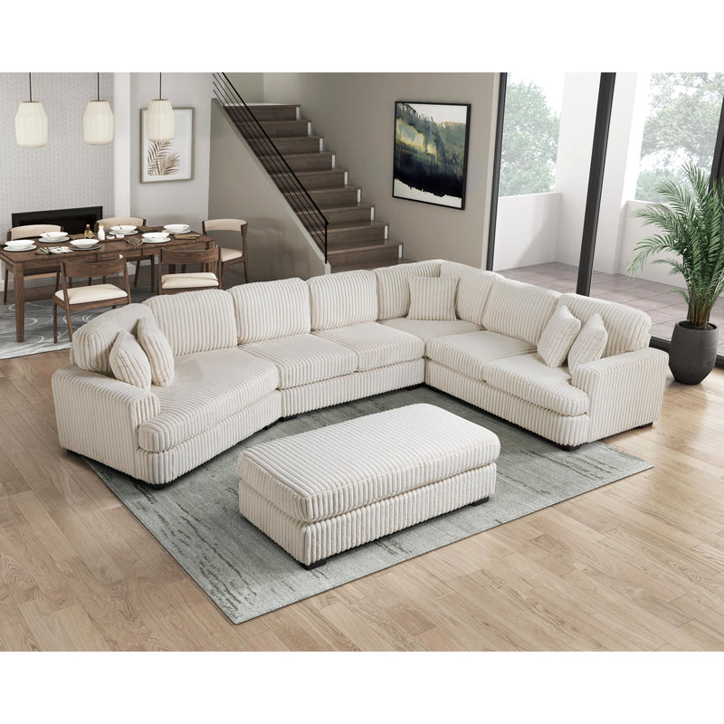 Homelegance 9623BE*5LU2R 5 pc Sectional with Left Cuddler and Ottoman IMAGE 10
