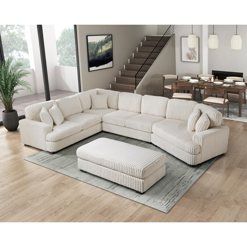 Homelegance 9623BE*52LRU 5 pc Sectional with Right Cuddler and Ottoman IMAGE 10